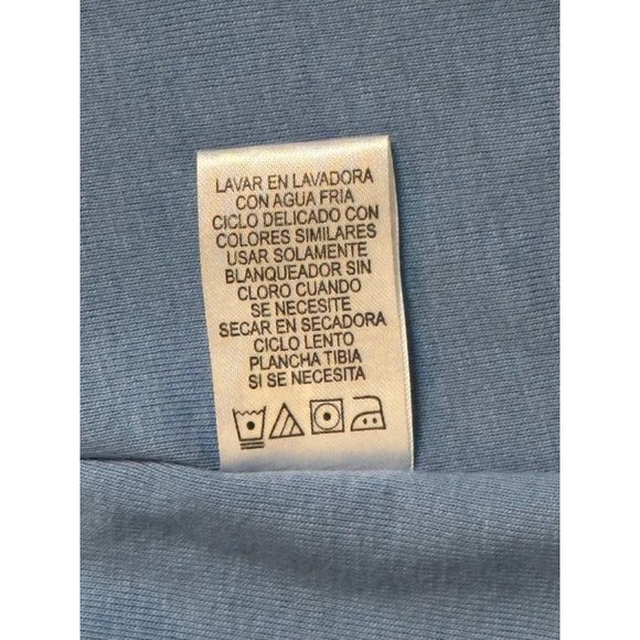 ADORABLE LIGHTWEIGHT COTTON HOODIE IN BLUE WITH AQUA STRIPE BY T CO SIZE L NWT - Picture 4 of 8